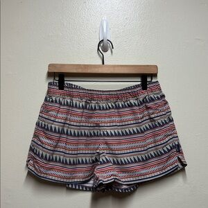 Patagonia Barely Baggies shorts Belay Stripe/Desert Sage women's large